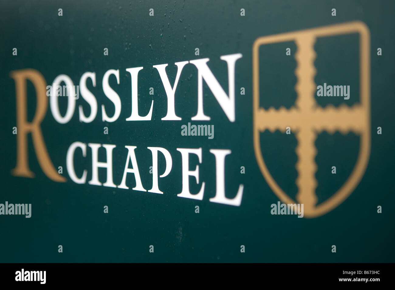 La Chapelle de Rosslyn sign Banque D'Images
