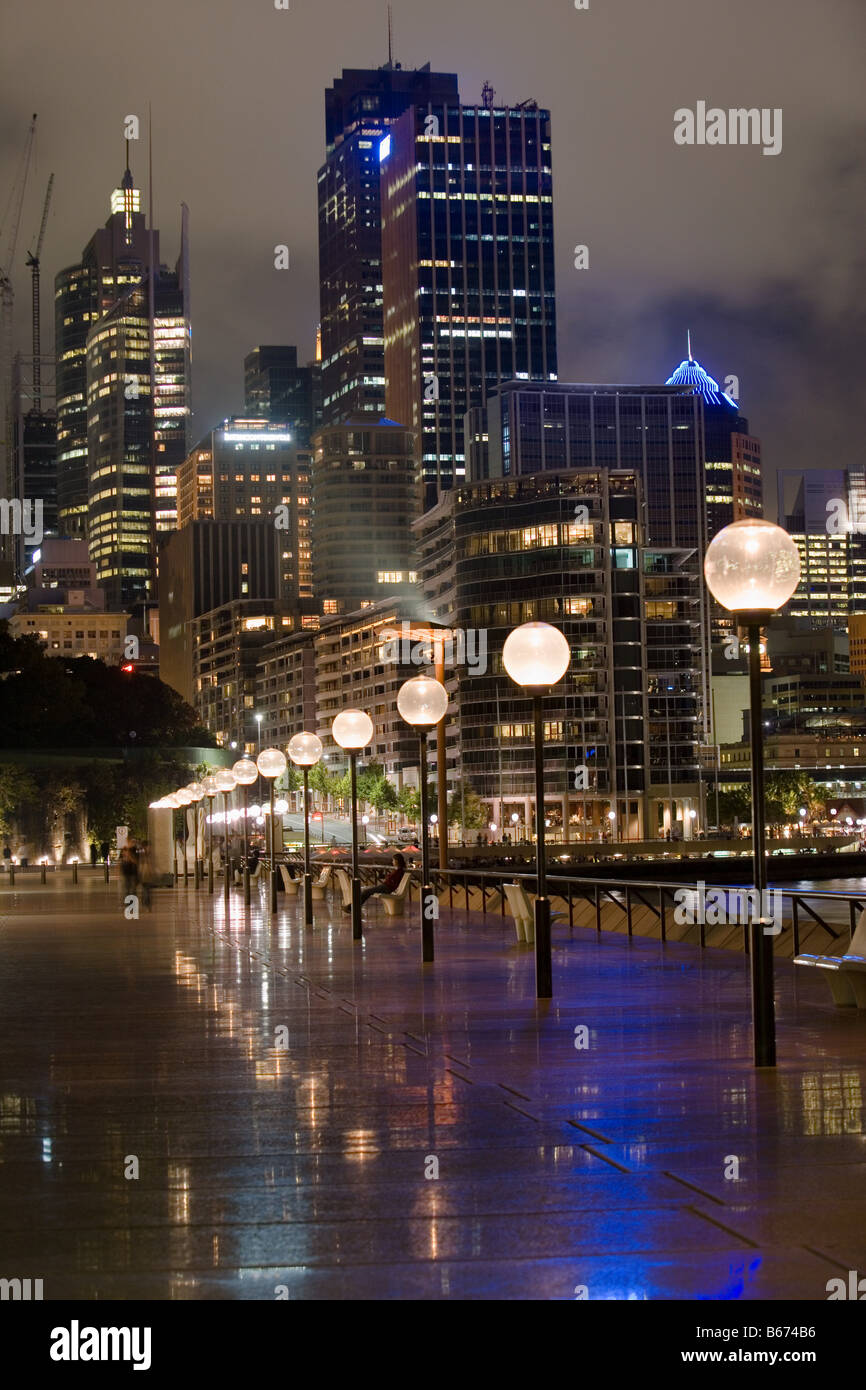 Sydney skyline at night Banque D'Images