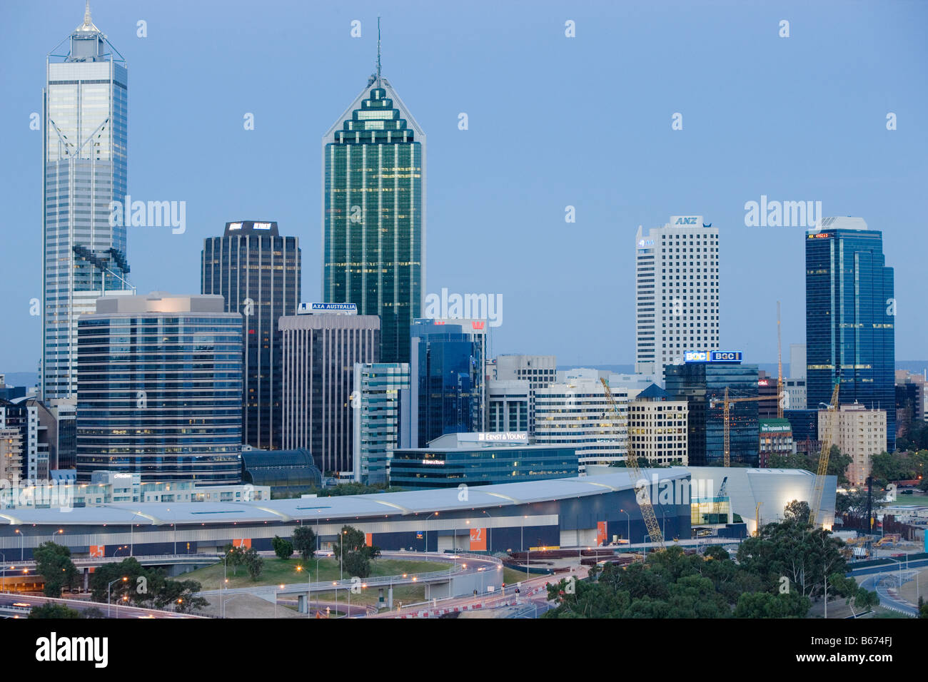 Skyline de Perth Banque D'Images