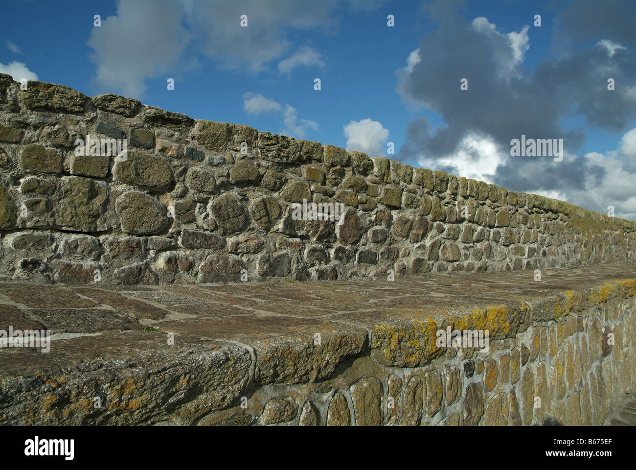 Mur du port à St Michaels Mount Cornwall Marazion UK Banque D'Images