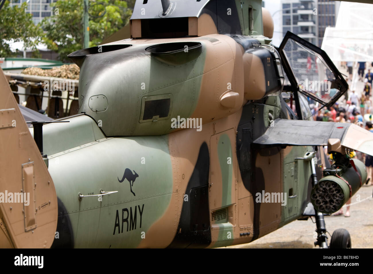 Vue arrière de l'hélicoptère Tigre de l'armée australienne Banque D'Images