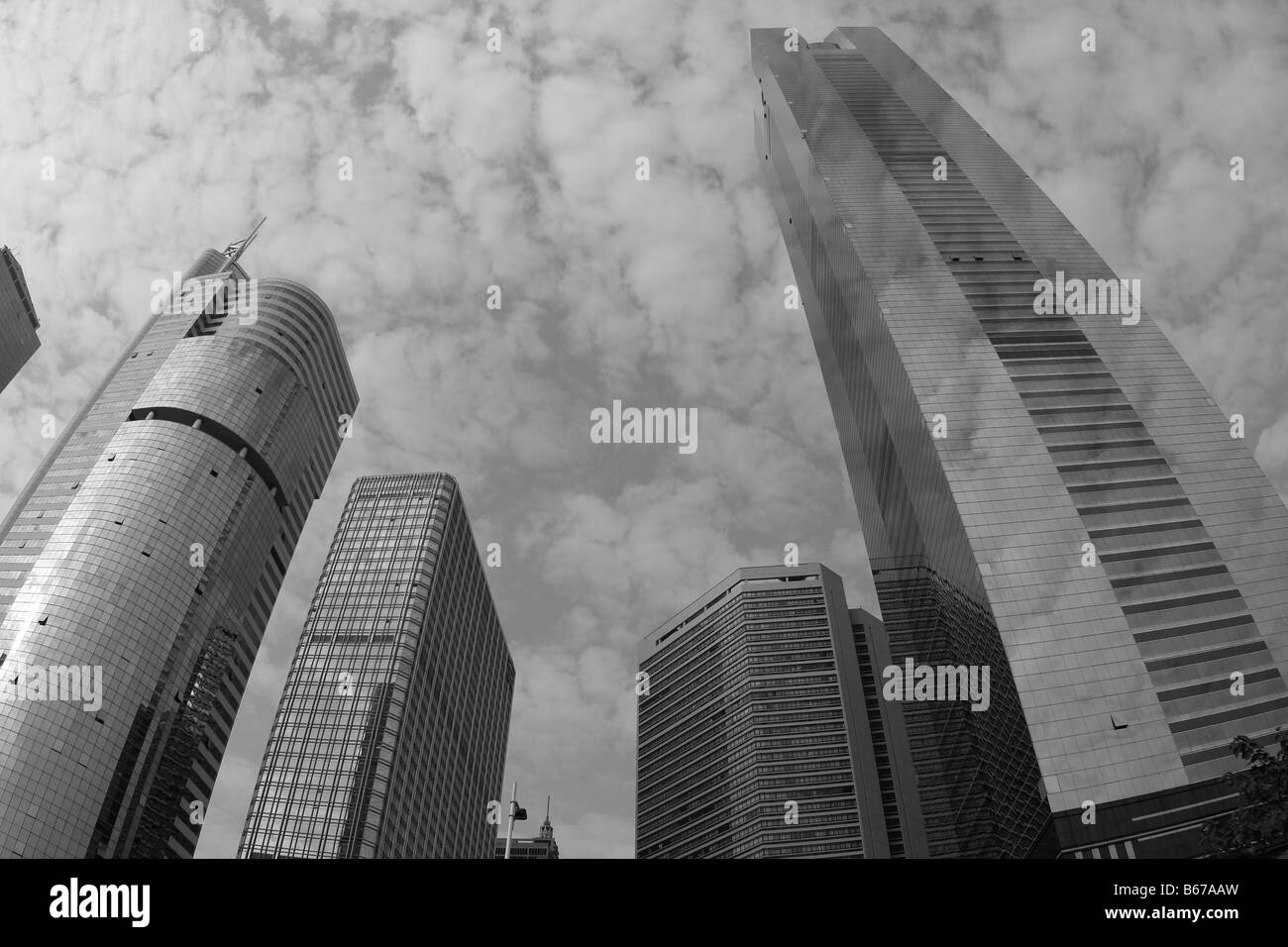 Le PIB chinois de plus en plus de gratte-ciel chinois Chine Centre-ville de Canton Guangzhou Chine Skyline Marché Intérieur super puissance économique majeure Banque D'Images