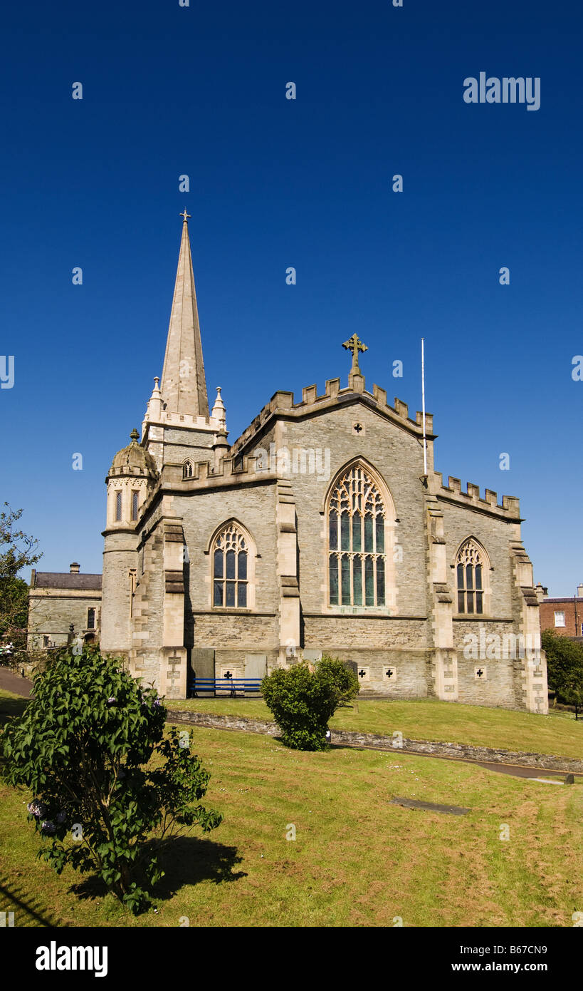 Cathédrale St Columb, Londonderry, en Irlande du Nord. Banque D'Images