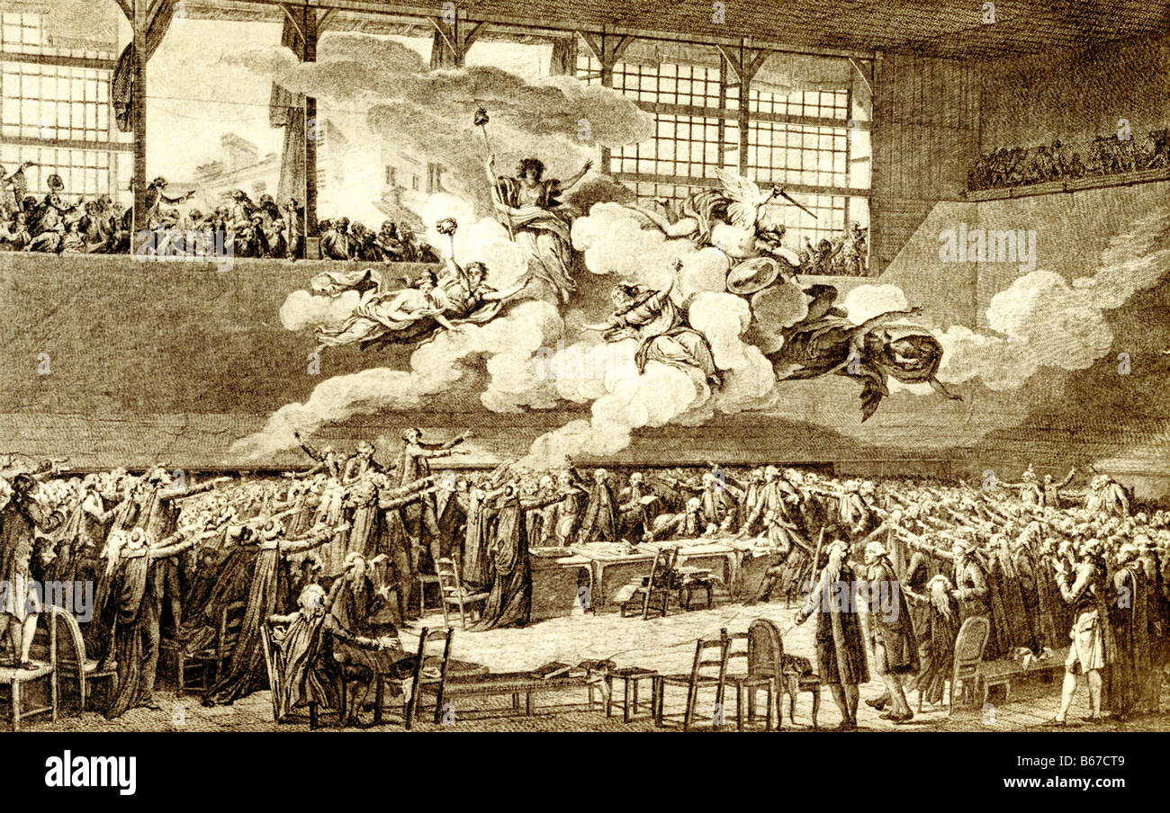 Allégorie du serment de la cour de tennis Banque D'Images