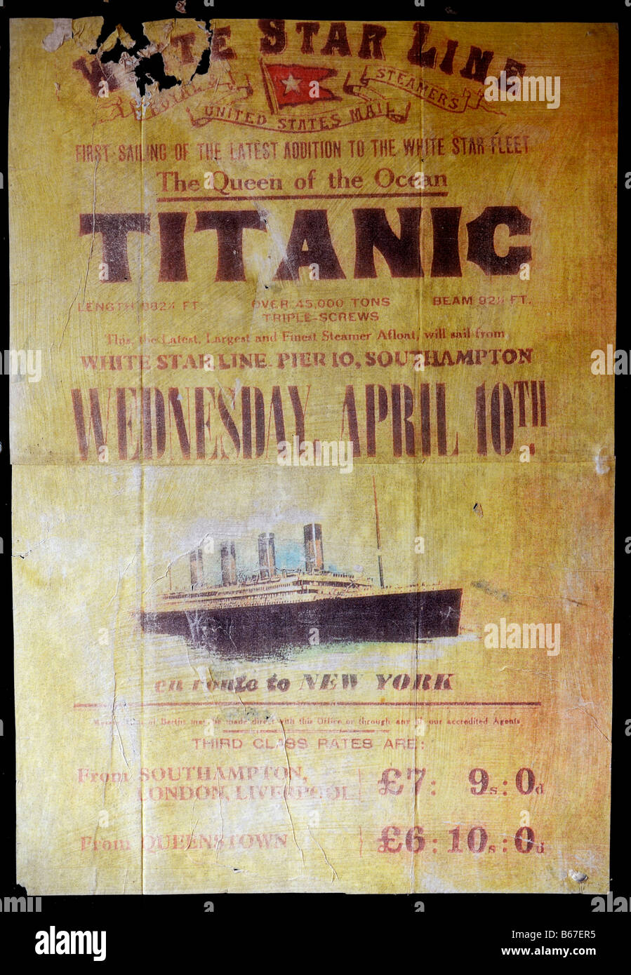 Affiche Titanic Banque D'Images