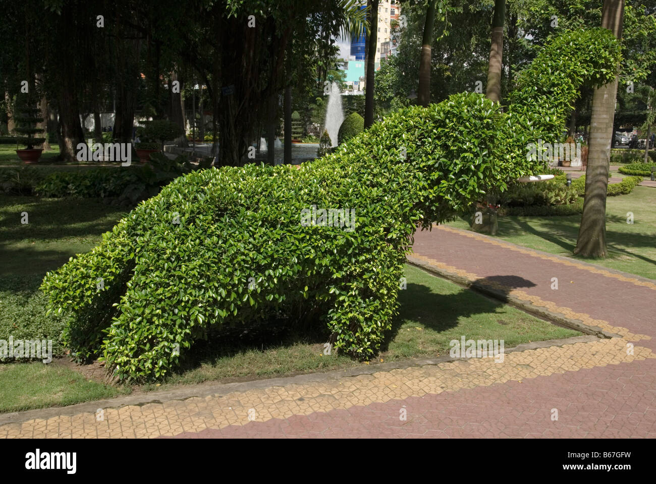 En forme d'éléphant topiary park Banque D'Images