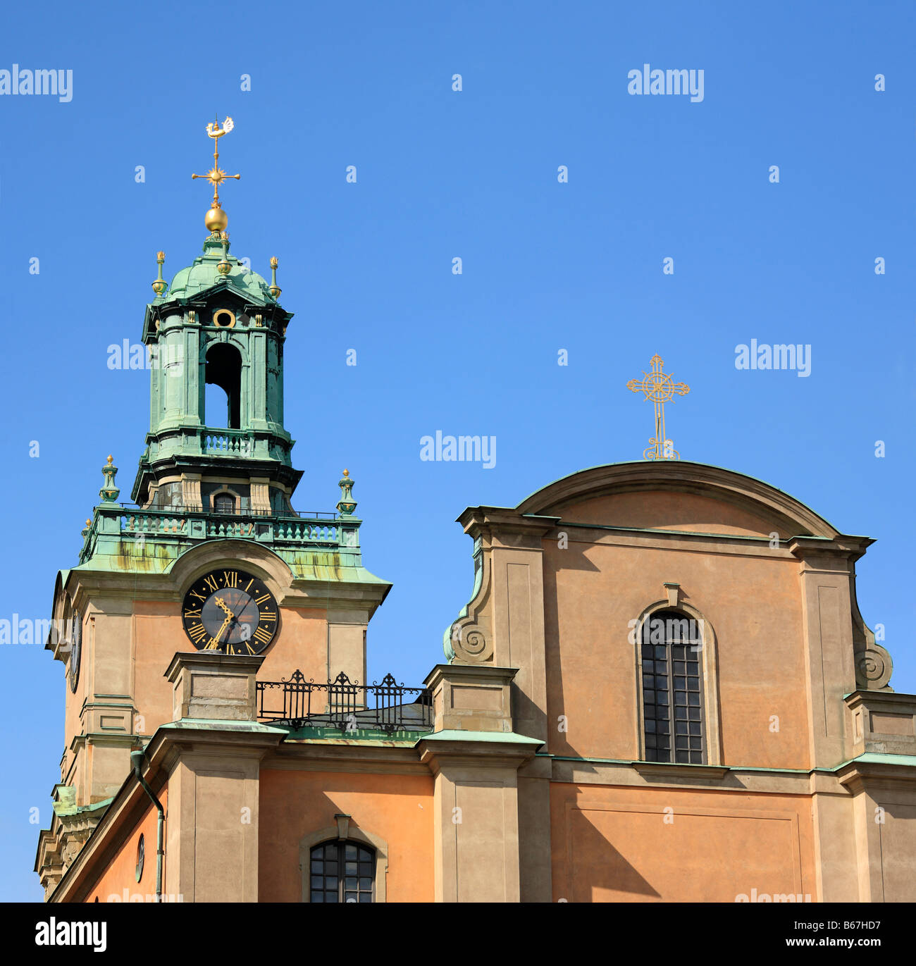 L'architecture, l'église Saint Nicolas (Nicolas), la cathédrale Storkyrkan, Stockholm, Suède Banque D'Images