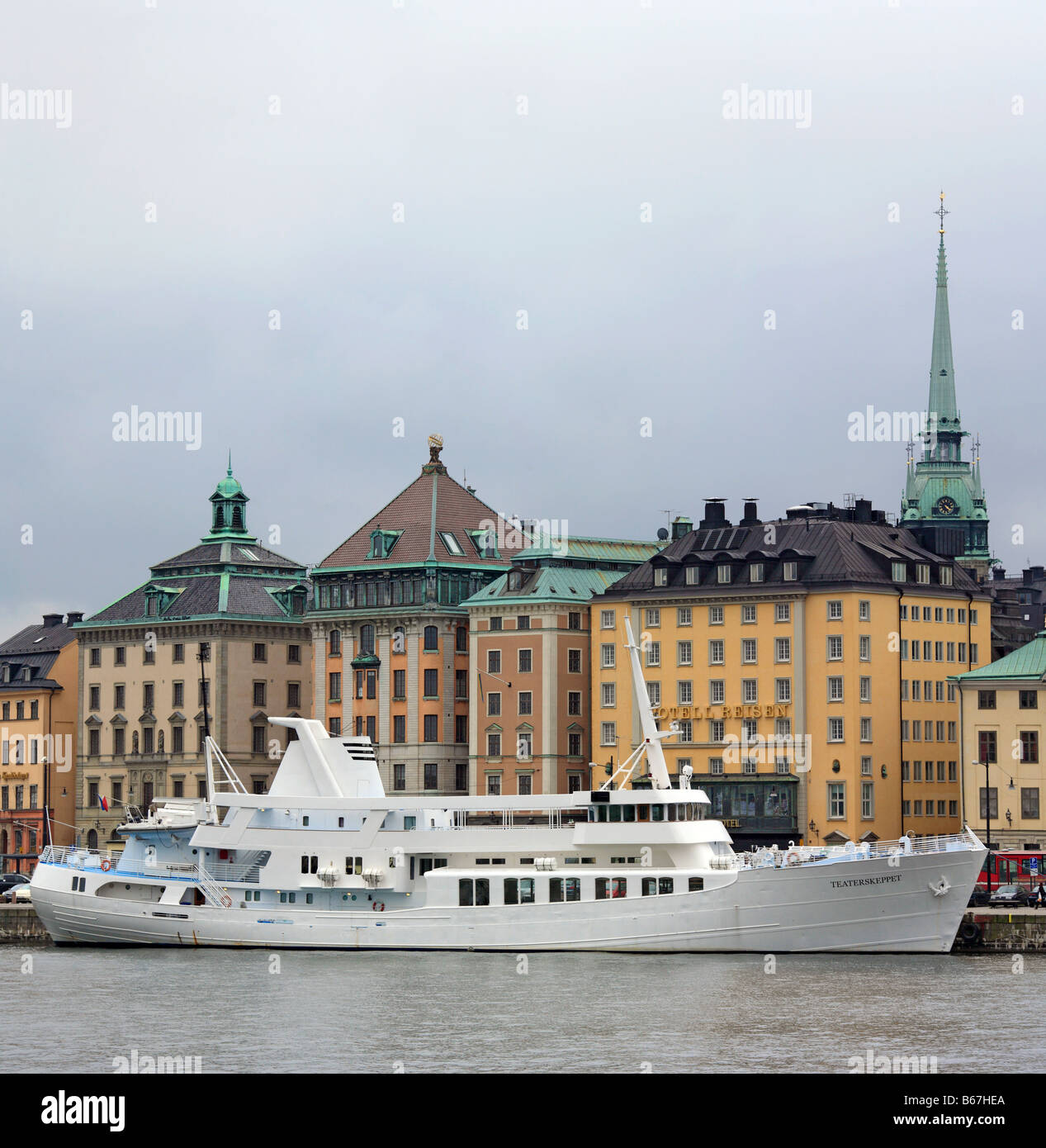 Navire, navire, la mer Baltique, la ville de Stockholm, Suède Banque D'Images