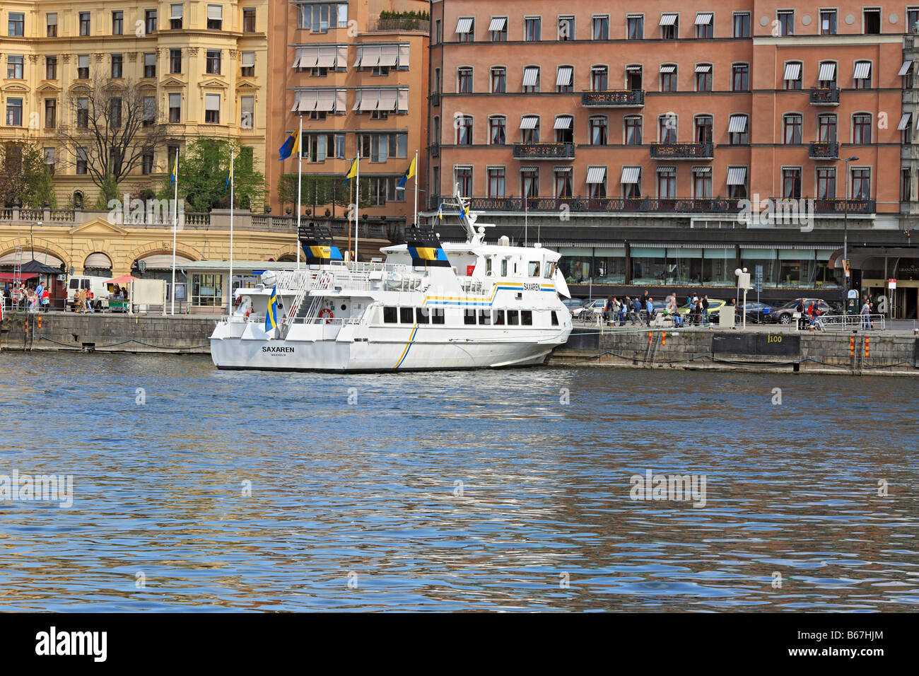 Navire, navire, la mer Baltique, la ville de Stockholm, Suède Banque D'Images