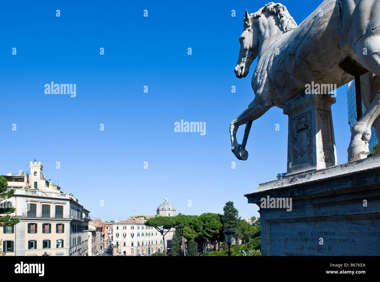 Monuments de Rome La Piazza del Campidoglio Banque D'Images