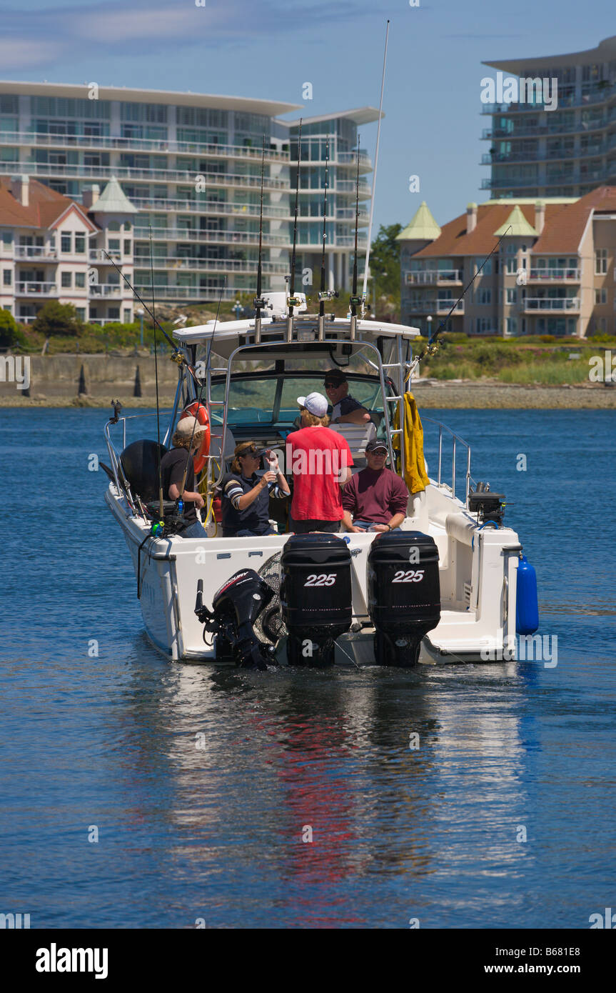 Les gens de mer sur le port de Victoria voyage de pêche "l'île de Vancouver' 'British Columbia Canada Banque D'Images