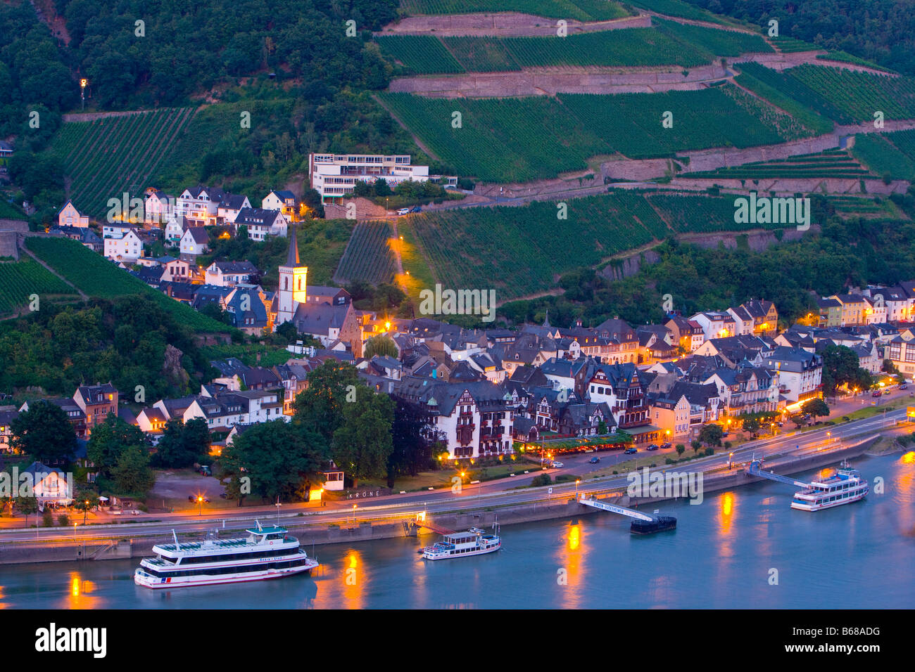 Assmanshausen, Rhin, Allemagne Banque D'Images