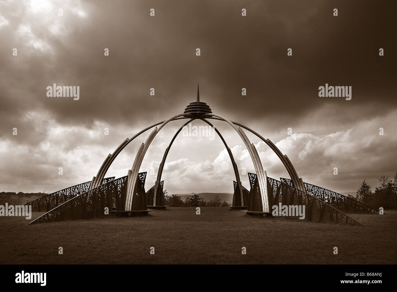 L'Art Moderne à Penallta Structure Ystrad Mynach près du parc Banque D'Images