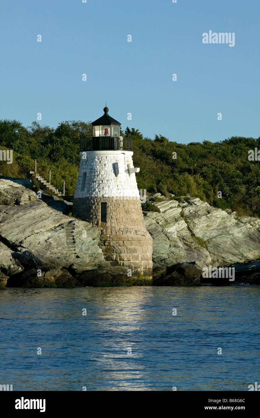 Lumière de Castle Hill, Newport Rhode Island Banque D'Images