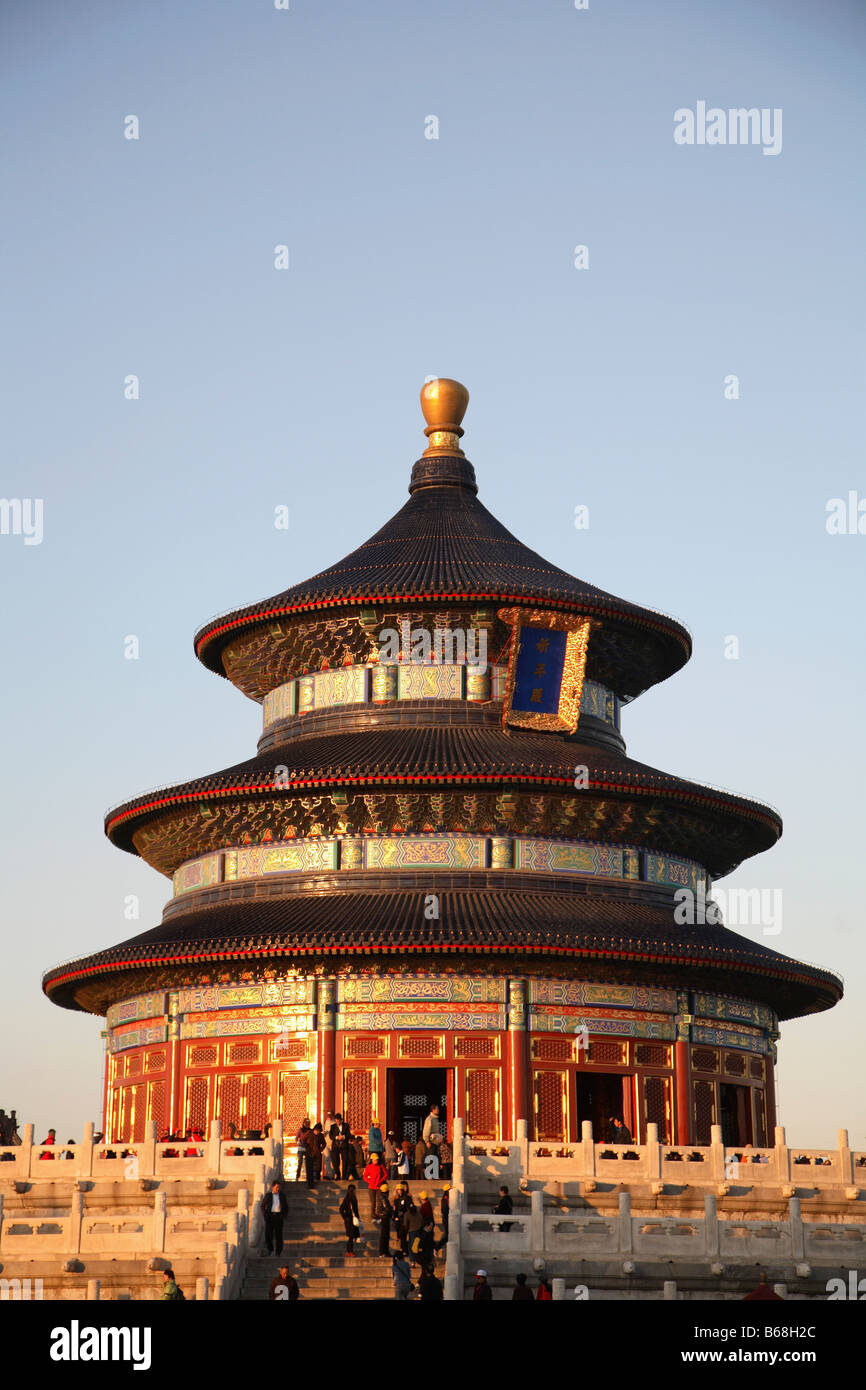 Chine Pékin Temple du Ciel salle de prière pour les bonnes récoltes Banque D'Images