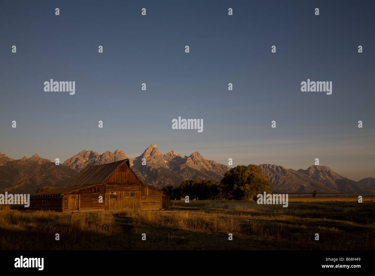 Grange Mormon Mormon sur Ligne, prises dans le Parc National de Grand Teton dans le Wyoming aux États-Unis d'Amérique Banque D'Images