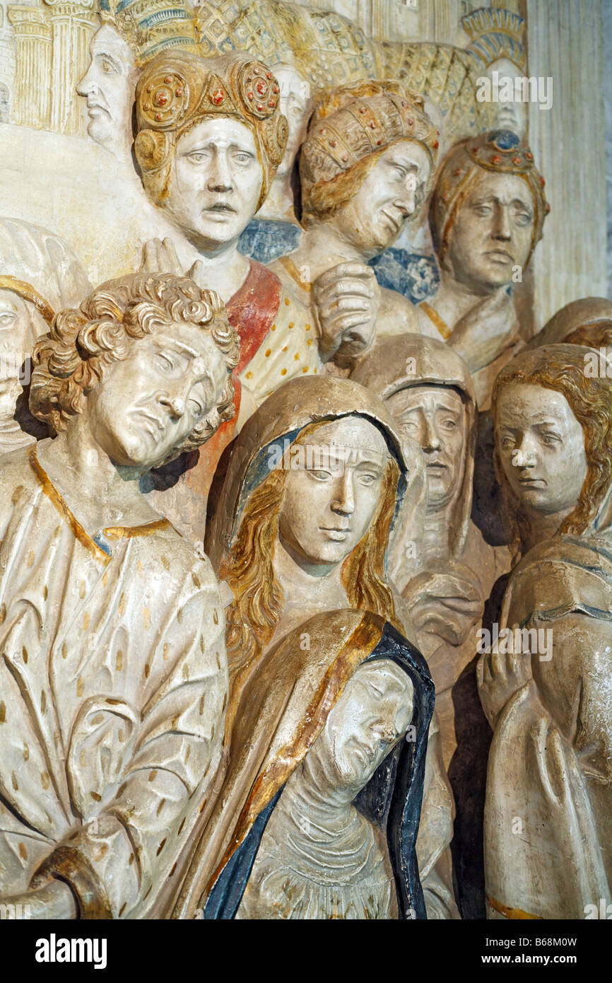 La sculpture, le Palais des Papes, Avignon, Provence, France Banque D'Images