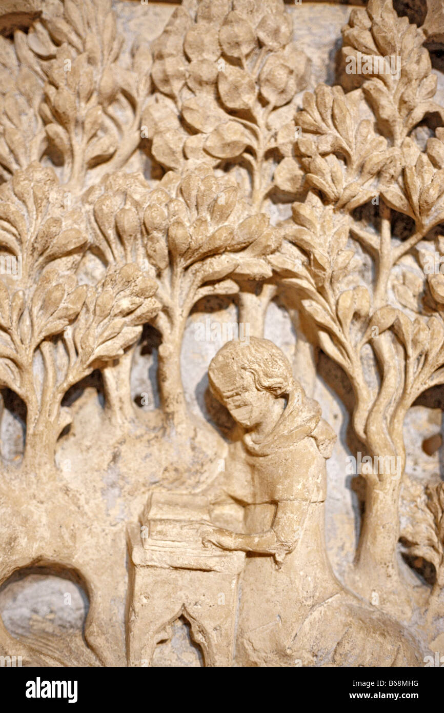 La sculpture romane en pierre, l'art, 14 siècle, musée des Augustins, Toulouse, France musée Banque D'Images