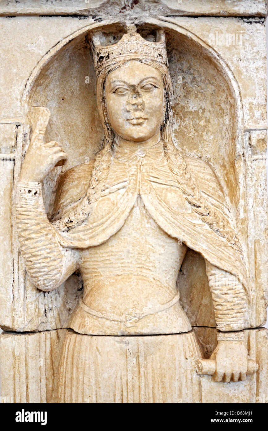 Reine de Saba, la sculpture romane en pierre, l'art, 12 siècle, musée des Augustins, Toulouse, France musée Banque D'Images