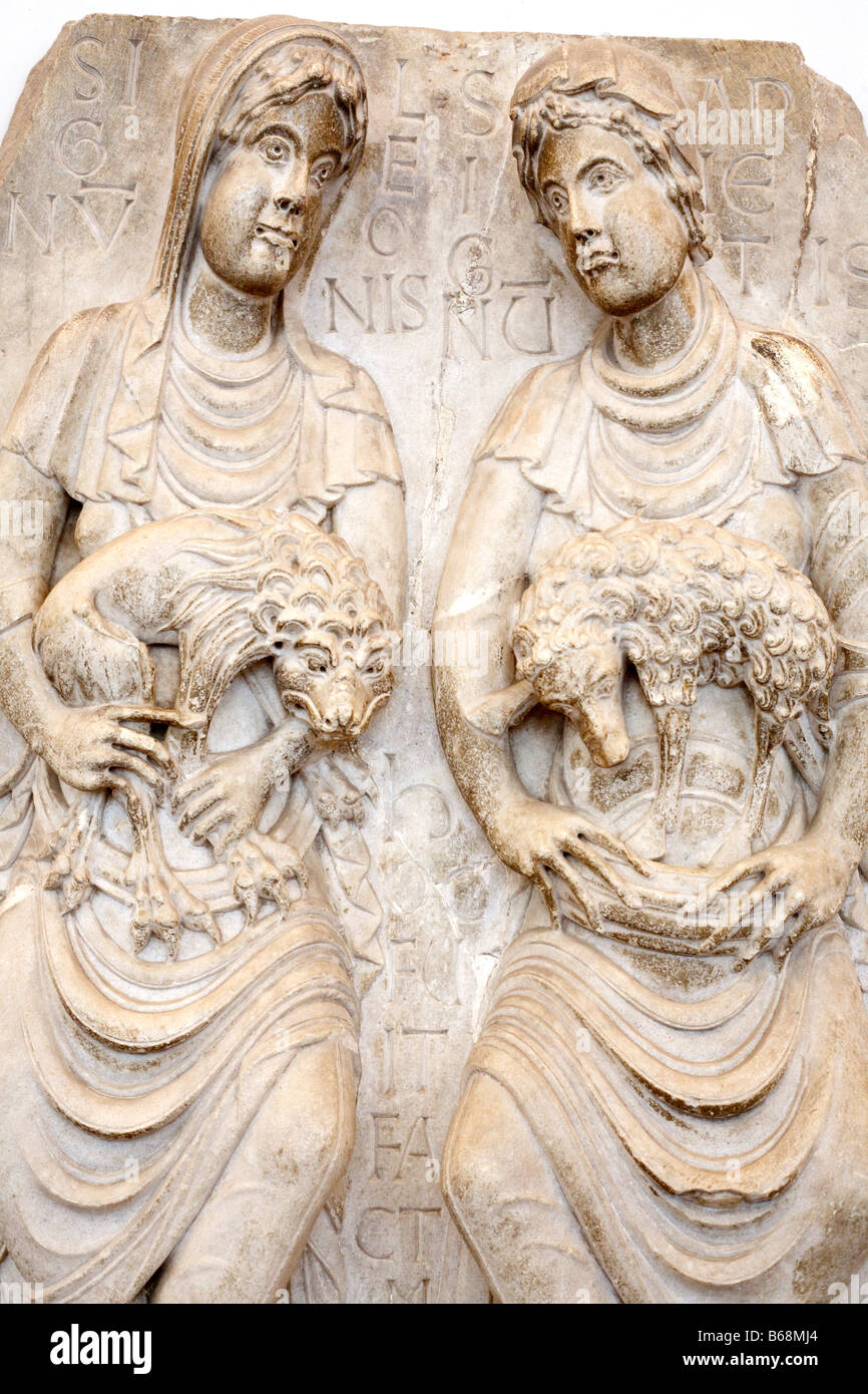 La sculpture romane en pierre, l'art, 12 siècle, musée des Augustins, Toulouse, France musée Banque D'Images
