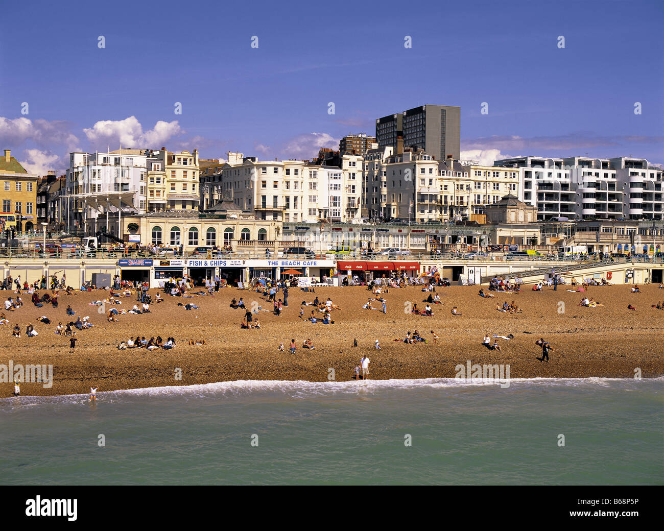 La plage de Brighton sur la côte sud de Sussex England UK Banque D'Images