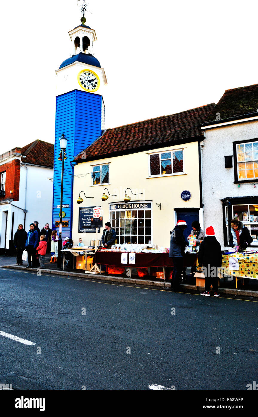 Le temps de Noël, Coggeshall, Essex, Angleterre Banque D'Images