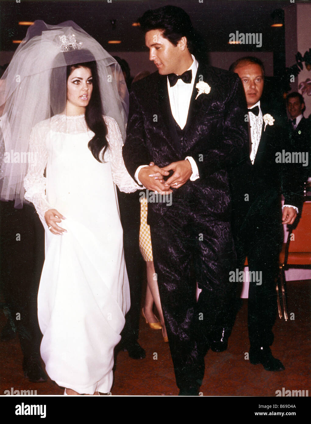 ELVIS PRESLEY se marie Priscilla 1 mai 1967 à l'Aladdin Hotel de Las Vegas Banque D'Images