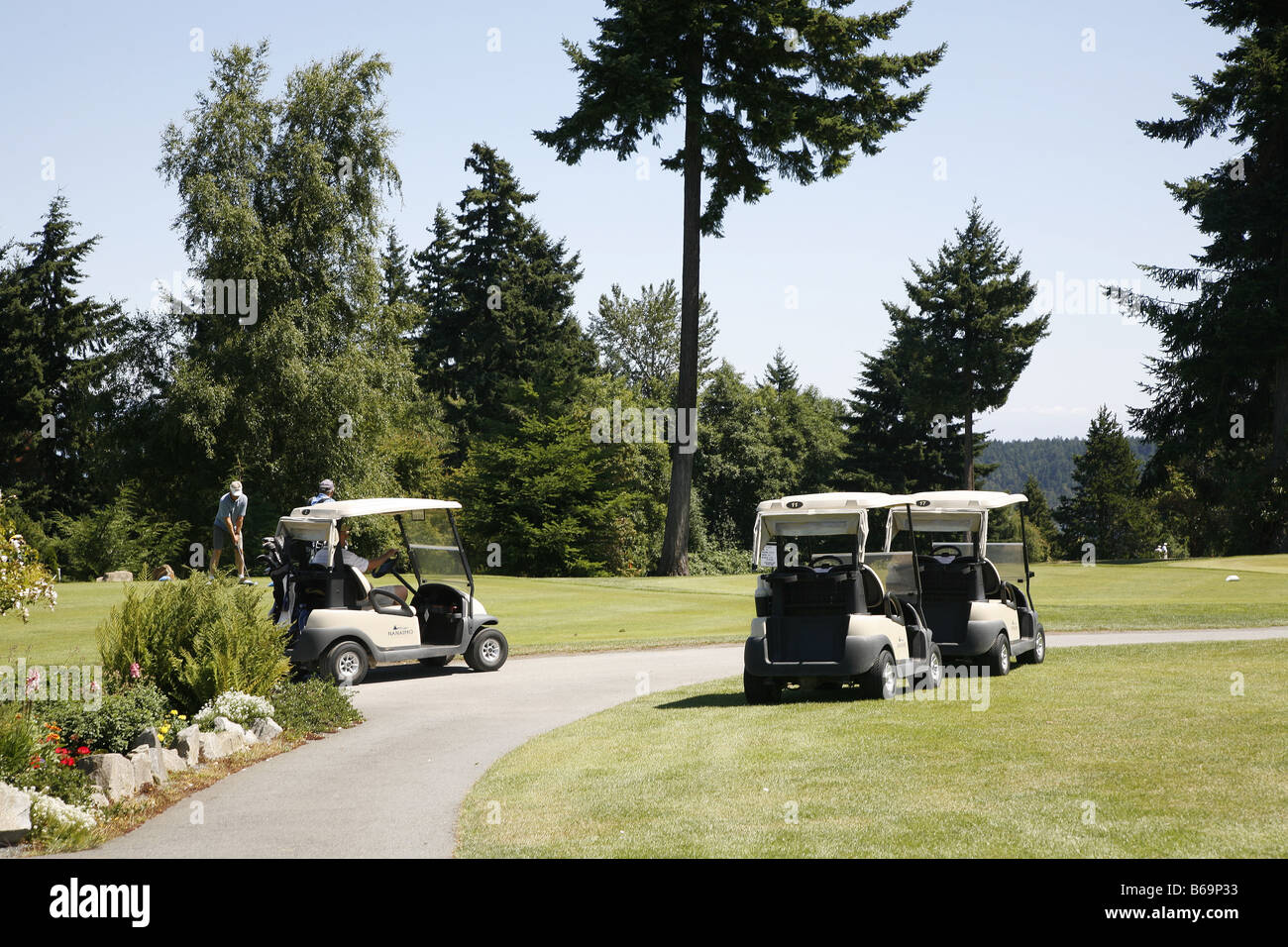 Kanada Canada BC Britisch Colombie-Britannique Vancouver Island Nanaimo Golf Club Banque D'Images