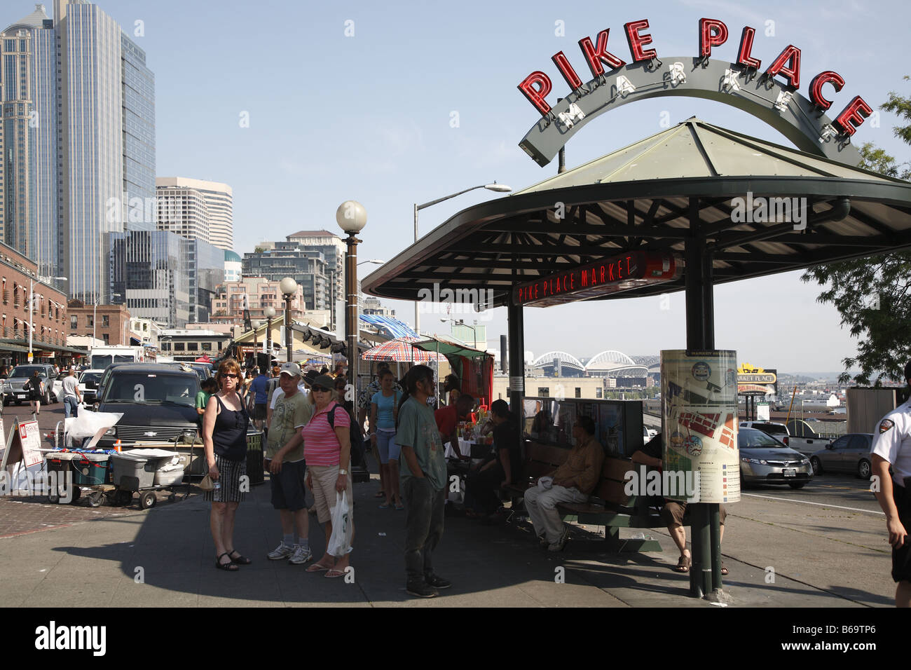 Nous USA United States États-unis Staat de Von Amerika Amérique Washington Seattle Elliott Bay Pike Place Market Banque D'Images