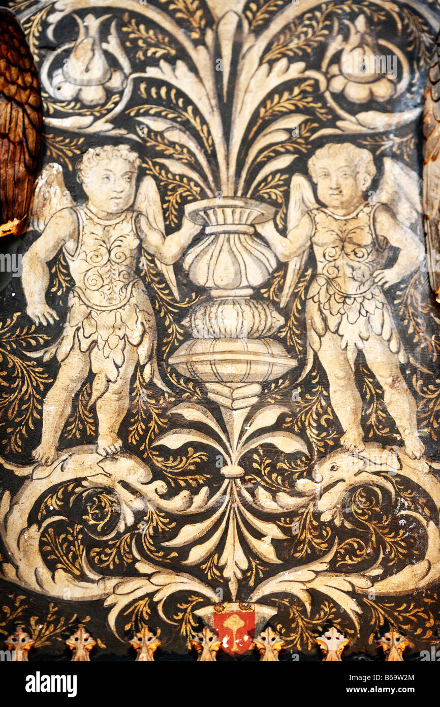 Sculpture gothique, l'intérieur de cathédrale de Saint Cécile, Albi, France Banque D'Images