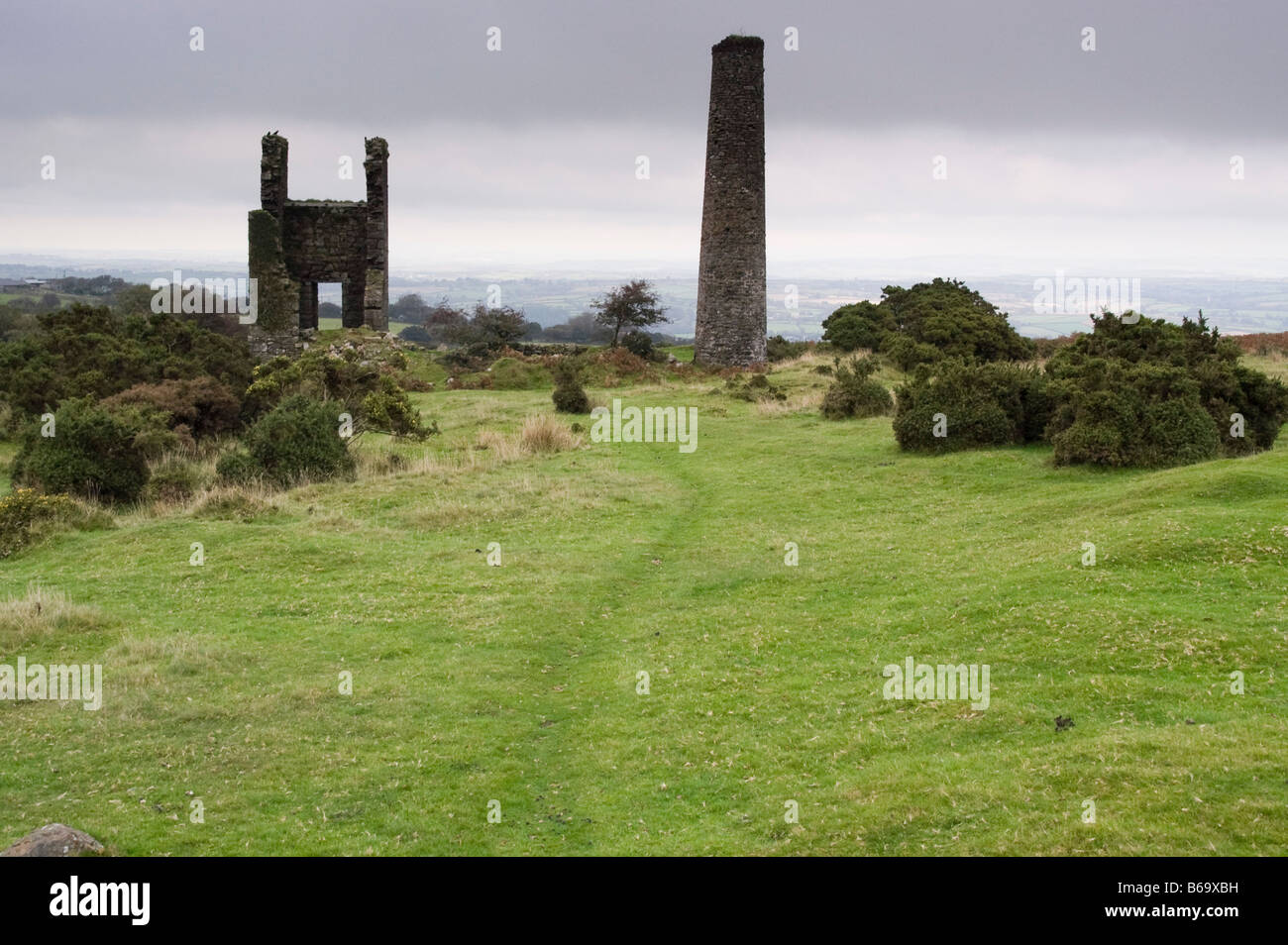 Mine d'étain à laquais, Liskeard Cornwall UK Banque D'Images