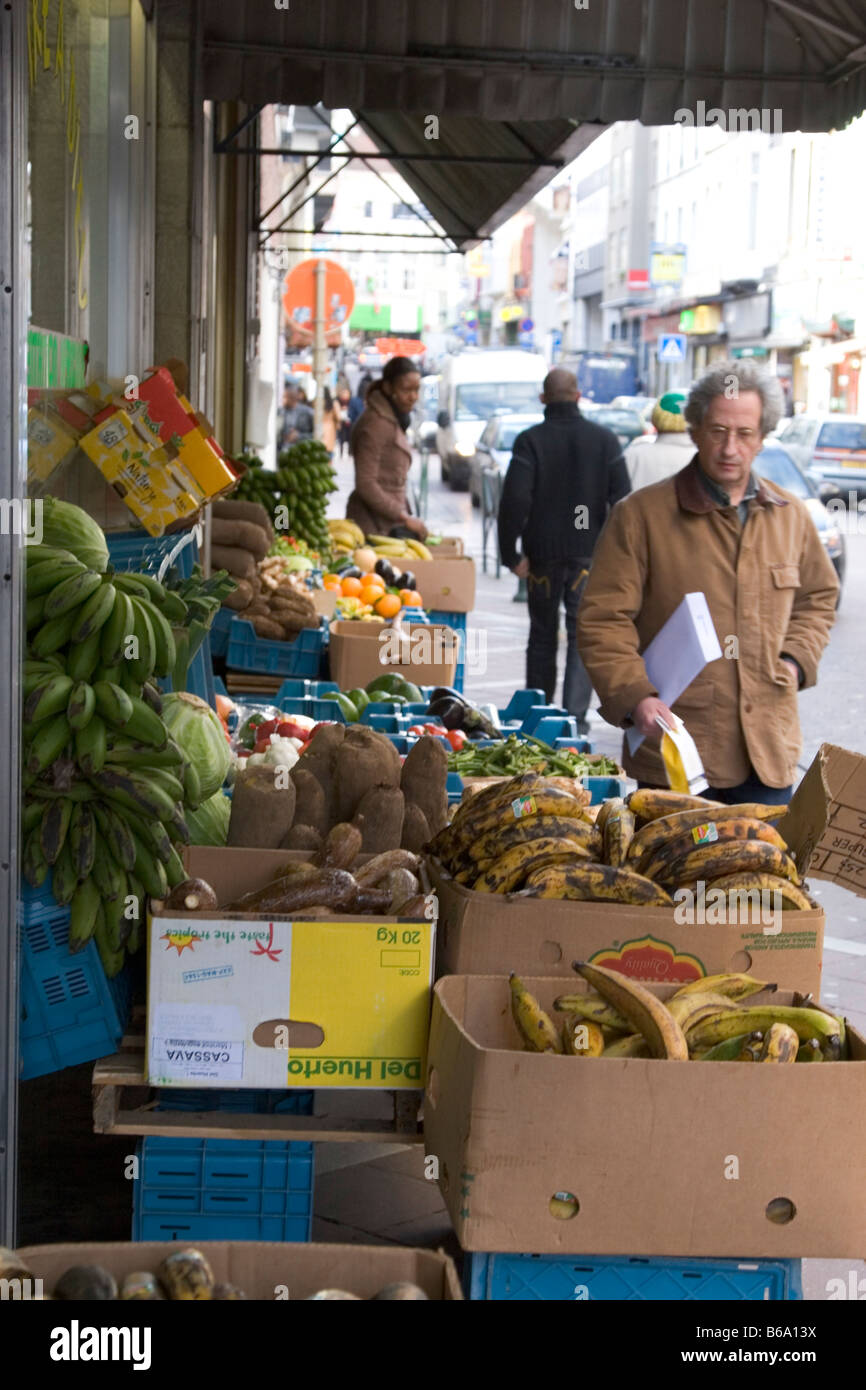 Le quartier congolais de Bruxelles connu comme 'Matonge" Tirant son nom d'une région de Kinshasa accueil de personnes d'origine africaine Banque D'Images