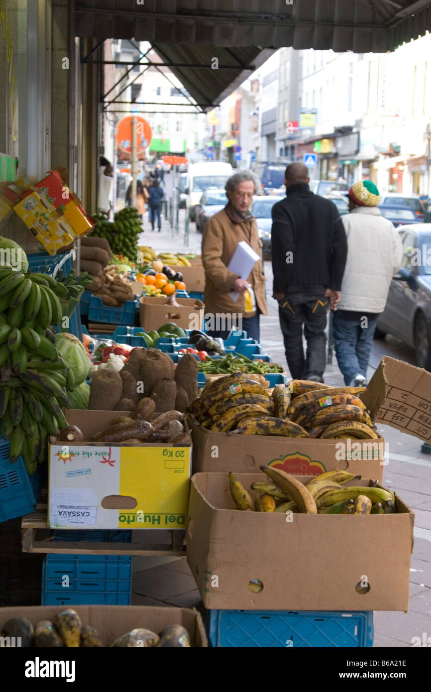 Le quartier congolais de Bruxelles connu comme 'Matonge" Tirant son nom d'une région de Kinshasa accueil de personnes d'origine africaine Banque D'Images