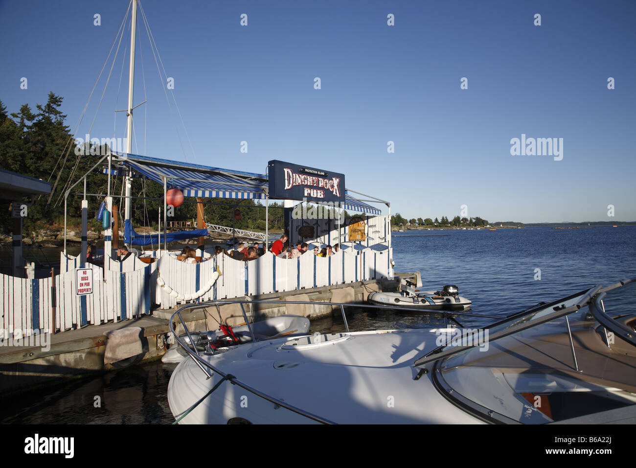 Kanada Canada Colombie-Britannique Nanaimo BC Britisch l'île Protection Pub Dinghy Dock Banque D'Images