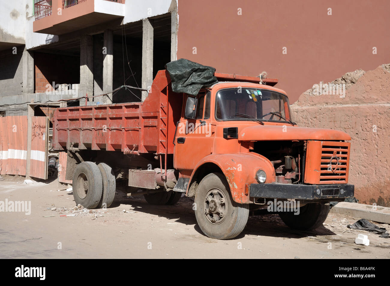 Dump Truck à Marrakech, Maroc Banque D'Images