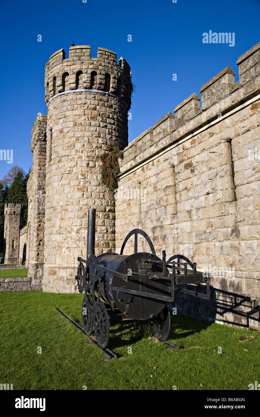 Le moteur à vapeur réplique Cyfarthfa Castle Merthyr Tydfil Wales UK Banque D'Images