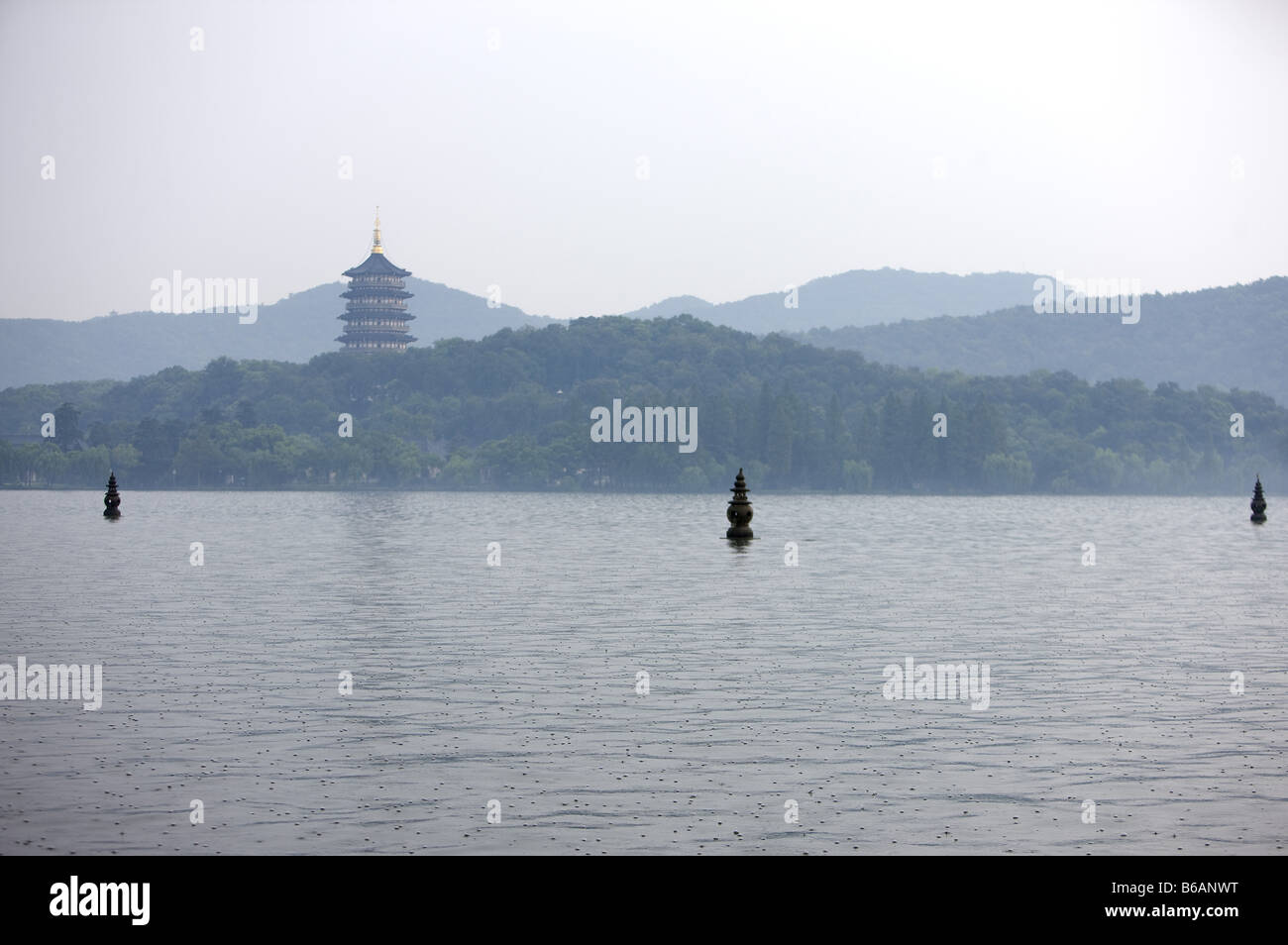Trois piscines reflétant la lune dans West Lake Hangzhou Zhejiang Province Banque D'Images