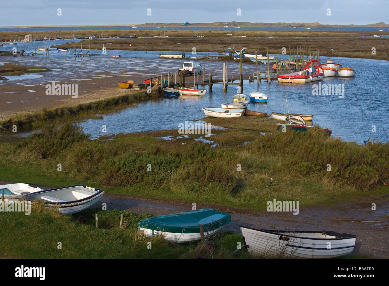 Morston Quai de Hightide Novembre Norfolk Banque D'Images