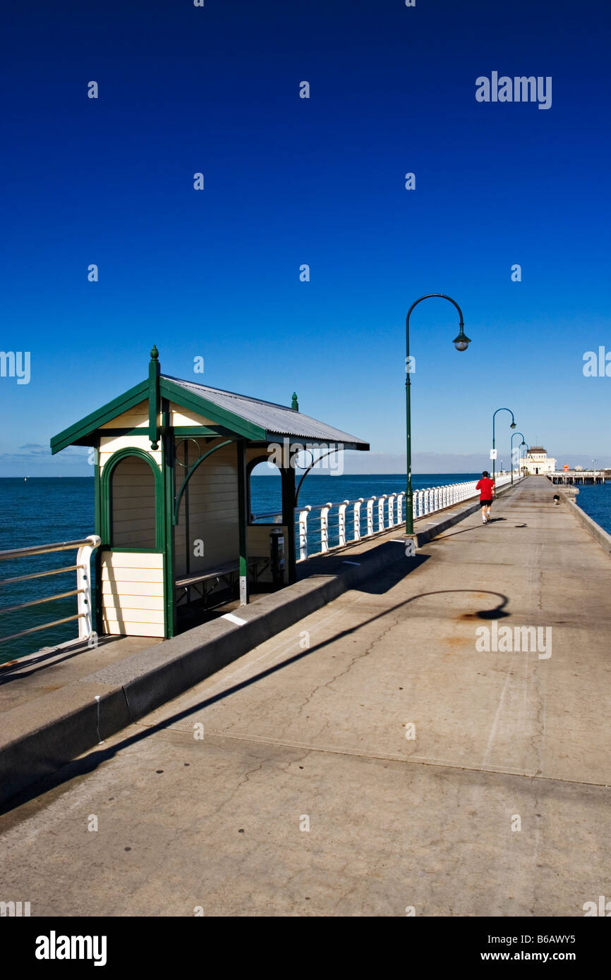 Scenic Melbourne / St Kilda Pier à Melbourne Victoria en Australie. Banque D'Images