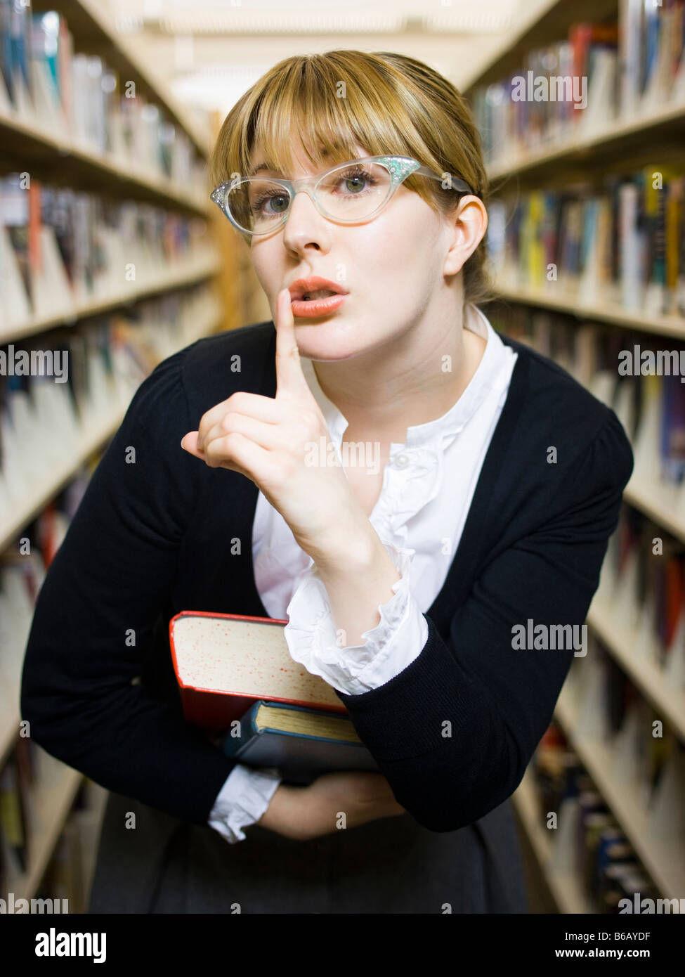 dans la bibliothèque Banque D'Images