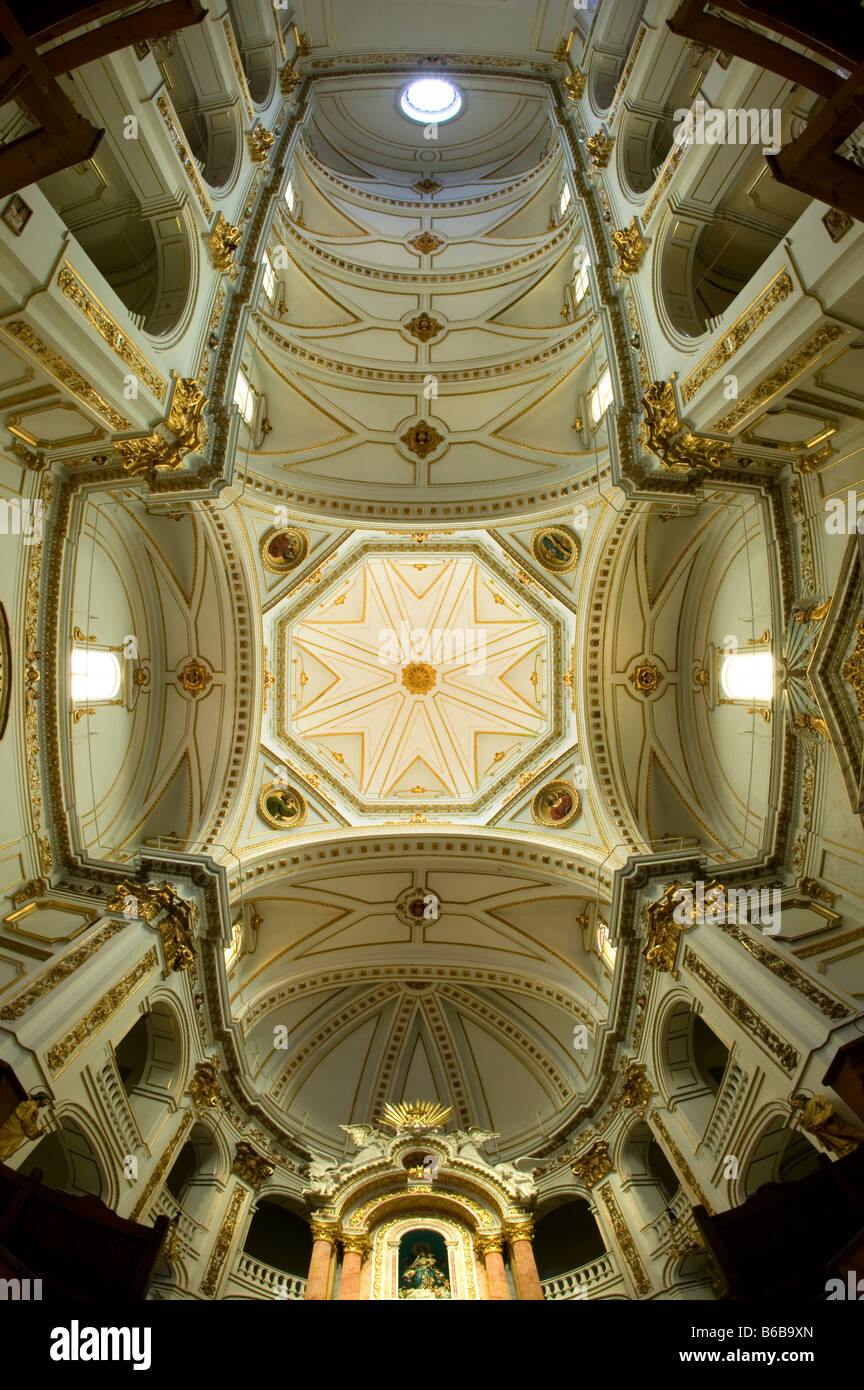 Église de plafond à Altea, Espagne Banque D'Images