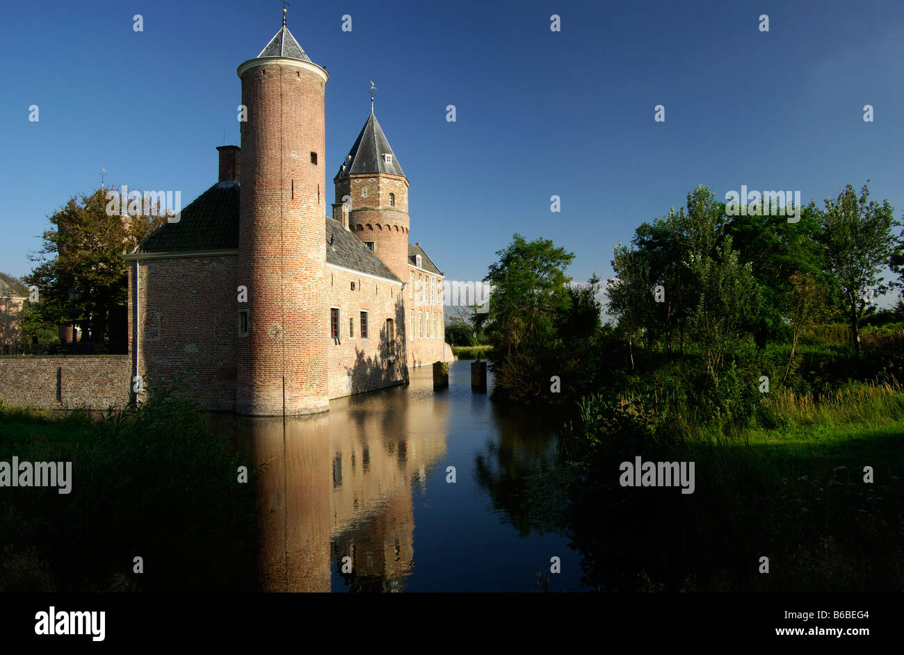 Château par Westerhove Walcheren Oostkapelle Zeeland Hollande Pays-Bas Banque D'Images