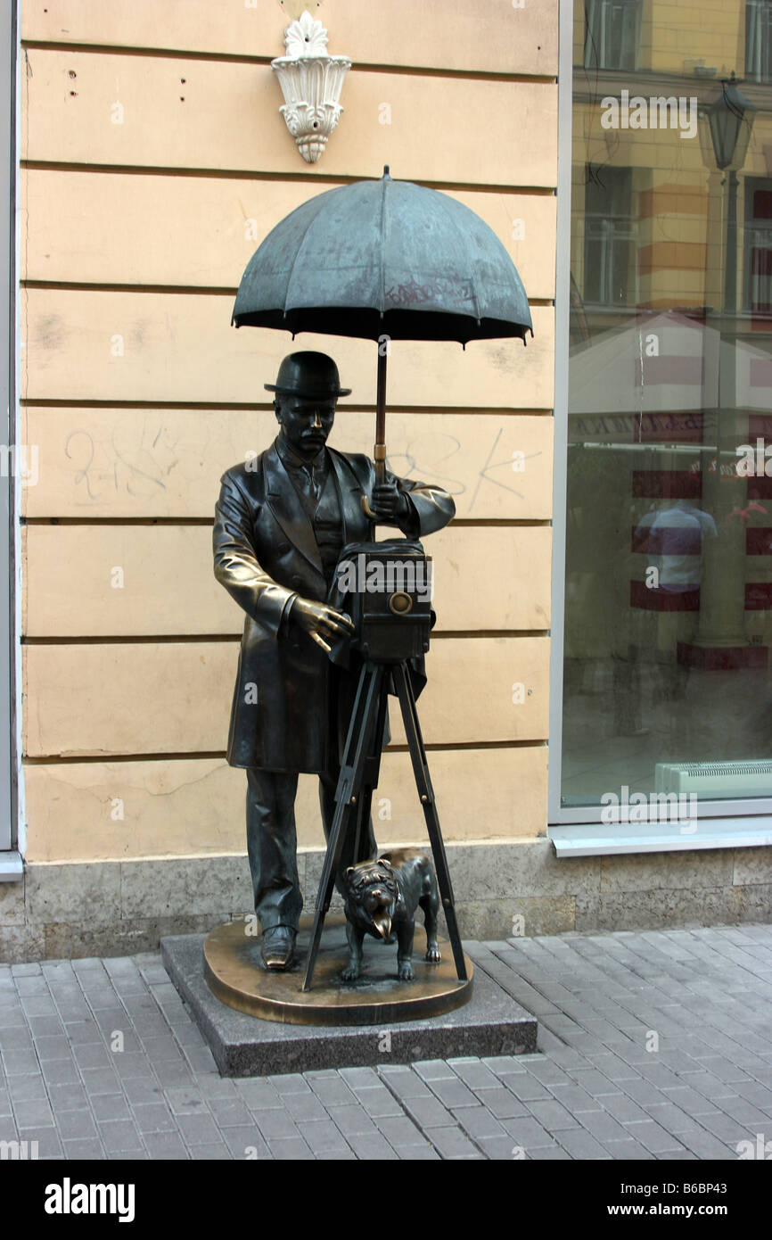 Sculpture de photographe, Saint-Pétersbourg, Russie Banque D'Images