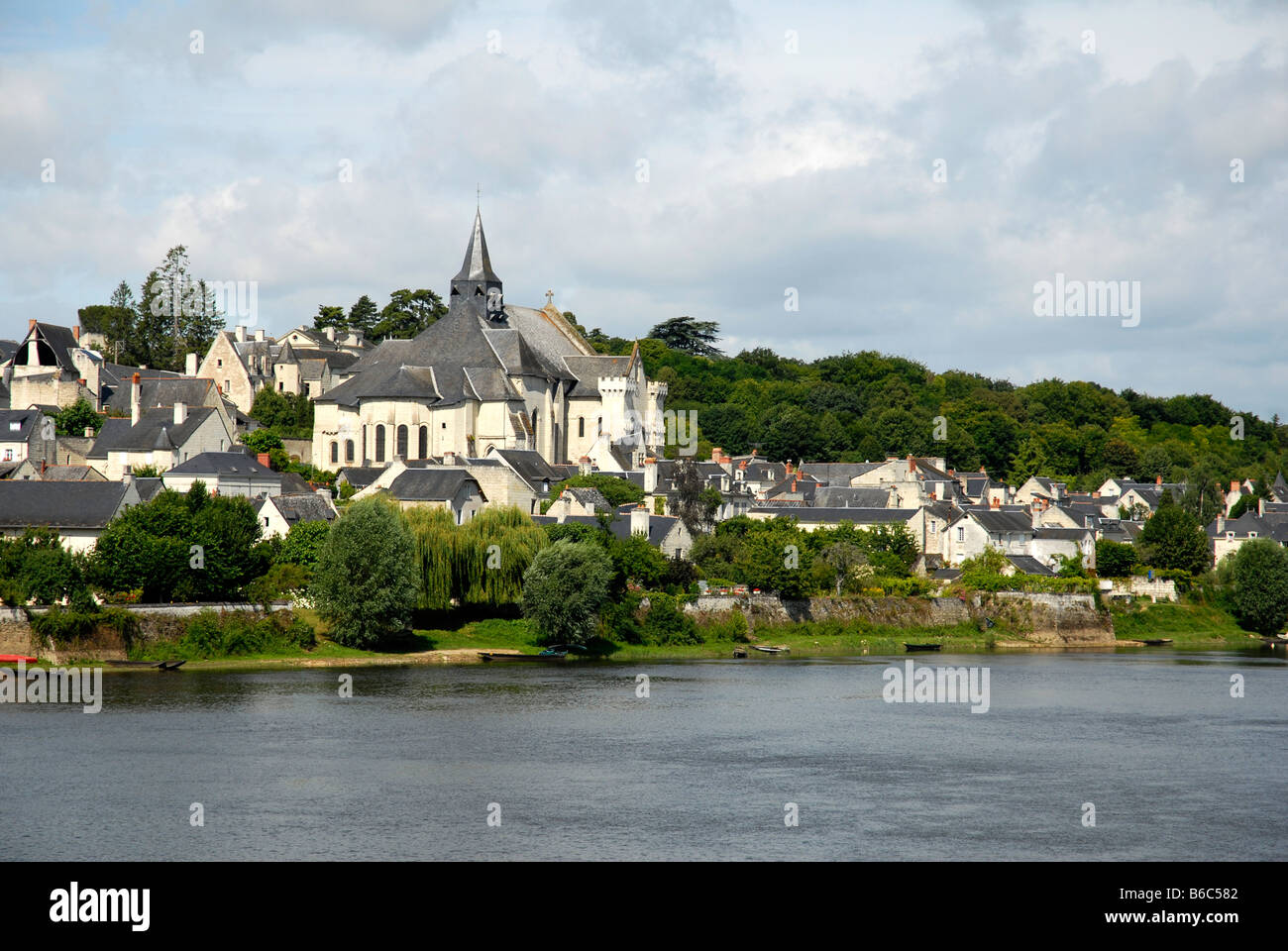 Candes St Martin Maine et Loire Touraine France Vienne Val de Loire patrimoine mondial de l'UNESCO Banque D'Images