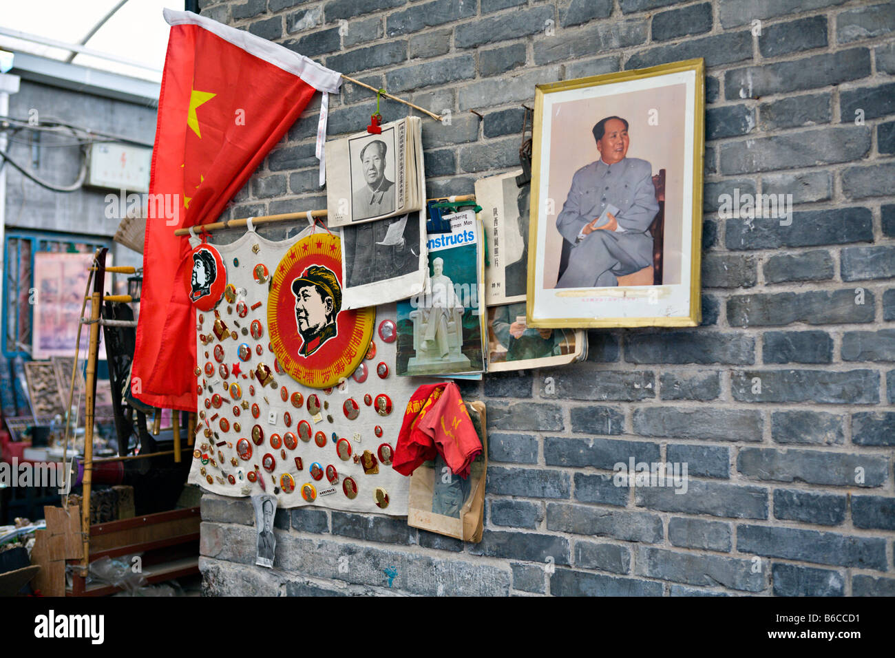 Chine XIAN Market dans le vieux quartier musulman de Xi'an avec des souvenirs de Mao Zedong à vendre Banque D'Images