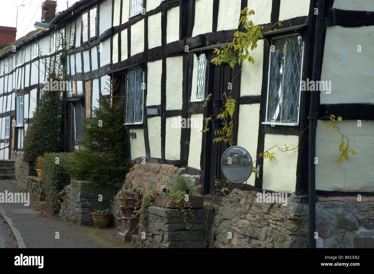 Cottages medeval médiévale antique médiévale uk Angleterre Angleterre Banque D'Images
