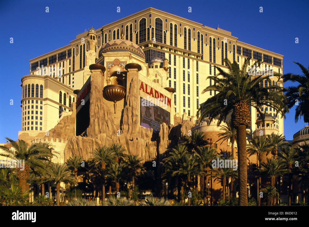 Palmiers en face de casino, Las Vegas, Nevada, USA Banque D'Images