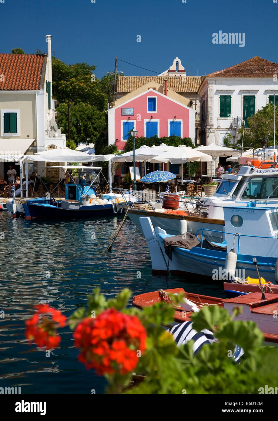 L'Europe, Grèce, Céphalonie, Fiskardo, port d'accueil Banque D'Images