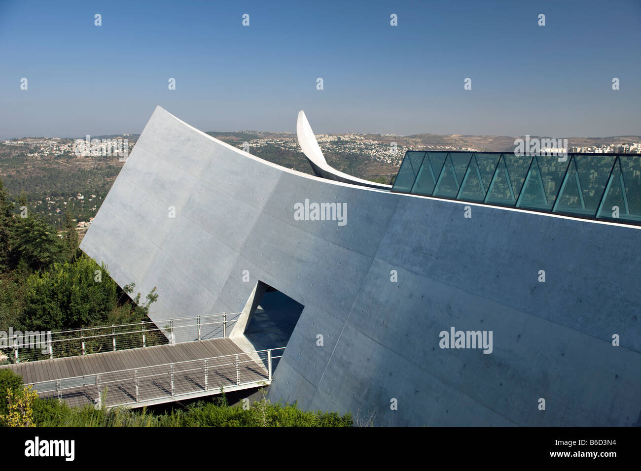 Musée d'histoire de l'holocauste (©2005 Moshe SAFDIE) Yad Vashem JÉRUSALEM ISRAËL Banque D'Images