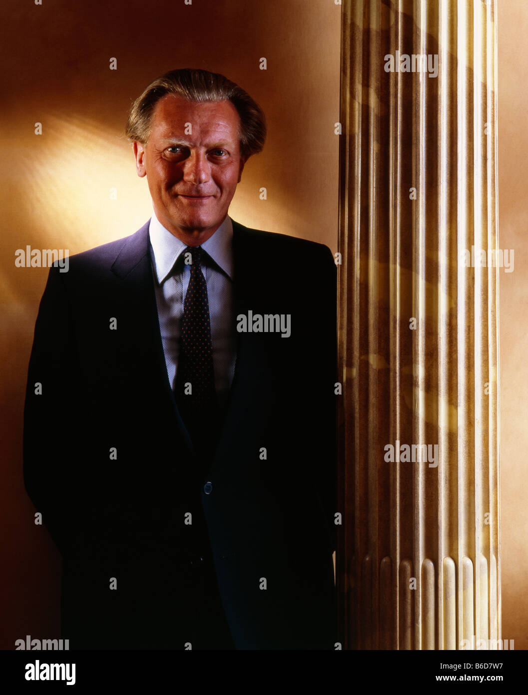 Michael Heseltine, homme politique conservateur à la maison Banque D'Images